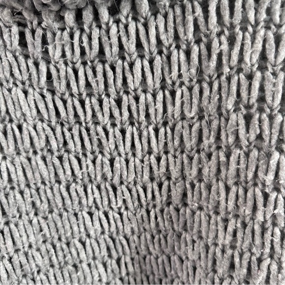 Mango Gray Chunky Knit Turtleneck Sweater Oversized Cozy Size L - Picture 6 of 15